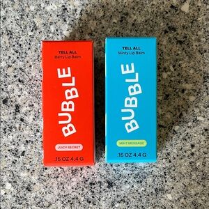 Bubble Lip Balm Set - Red and Blue